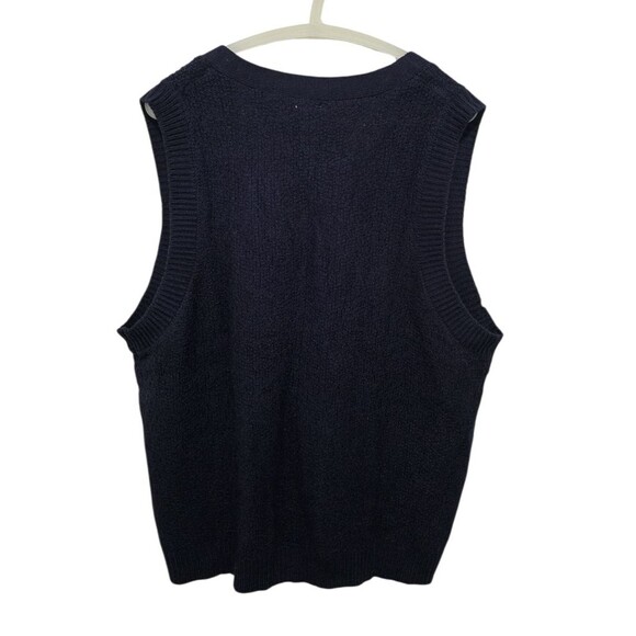 National Button Front Sleeveless Sweater Vest 1X - Picture 3 of 3